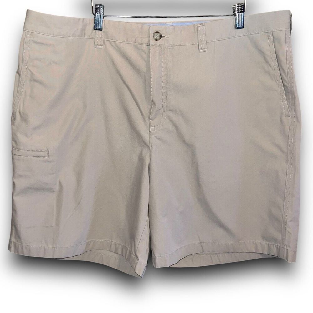 L.L. Bean 42 Standard Fit Khaki‎ Beige  Chino Golf Preppy Cotton Classic Shorts